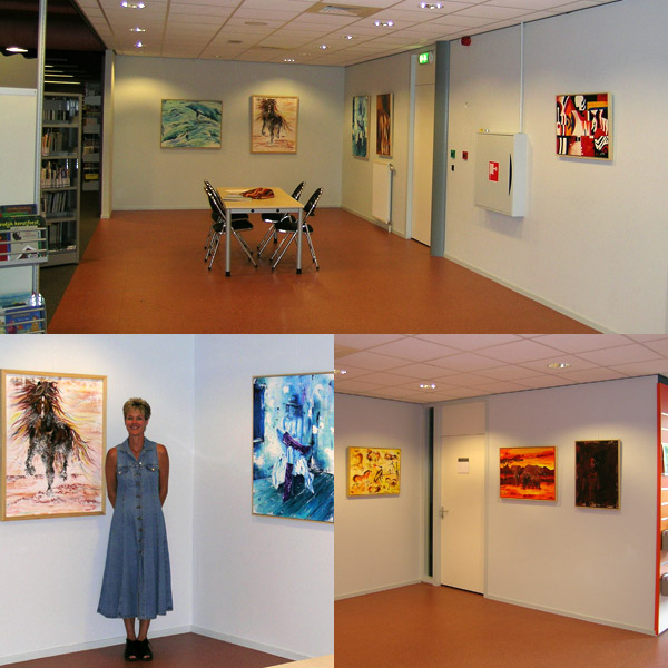 marinda exposeert in de bibliotheek van Joure