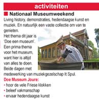 maandelijkse activiteiten en expositie poster museum joure